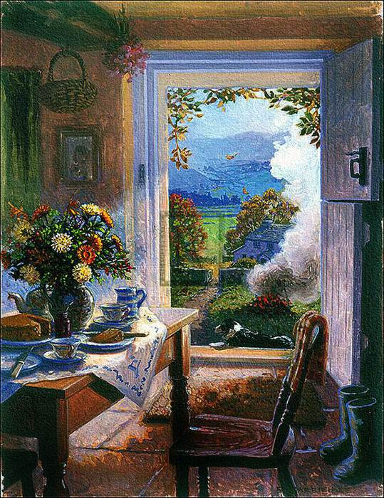 Stephen Darbishire 1940 | British Interiors and Landscape painter Stephen Darbishire 1940 | British Interiors and Landscape painter