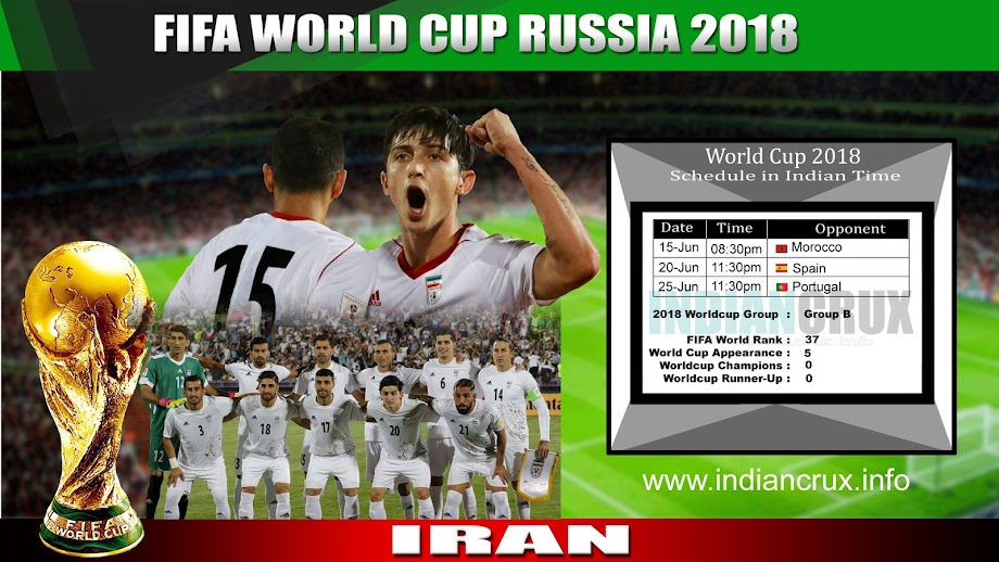 Iran National Team Schedule and Results at FIFA World Cup 2018