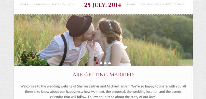 Wedding Bliss - a Unique Wedding WP Theme