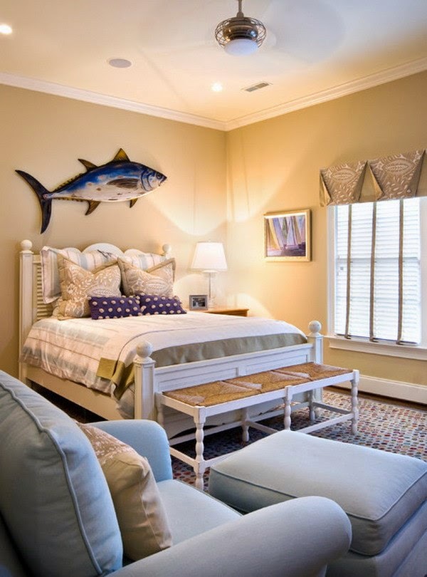 Bedroom Decorated with Beach Theme