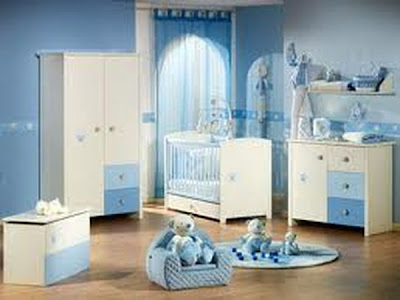 Photo décoration chambre bébé-garçon-bleu