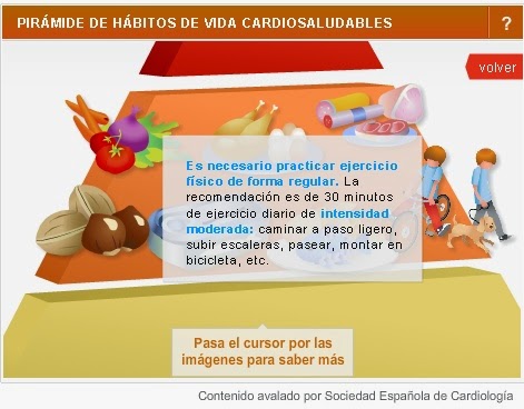 Pirámide de hábitos de vida cardiosaludable
