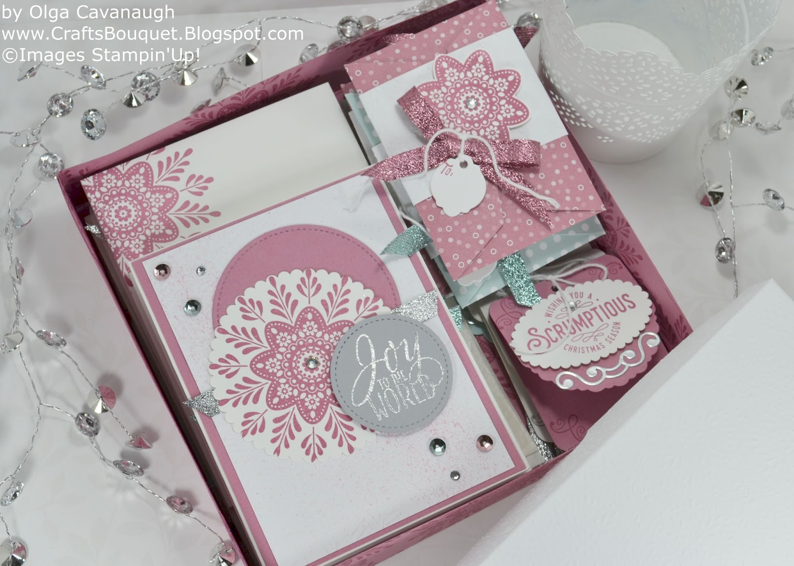 Crafts Bouquet Fancy Frost Cards and Gift Packaging Set and Box