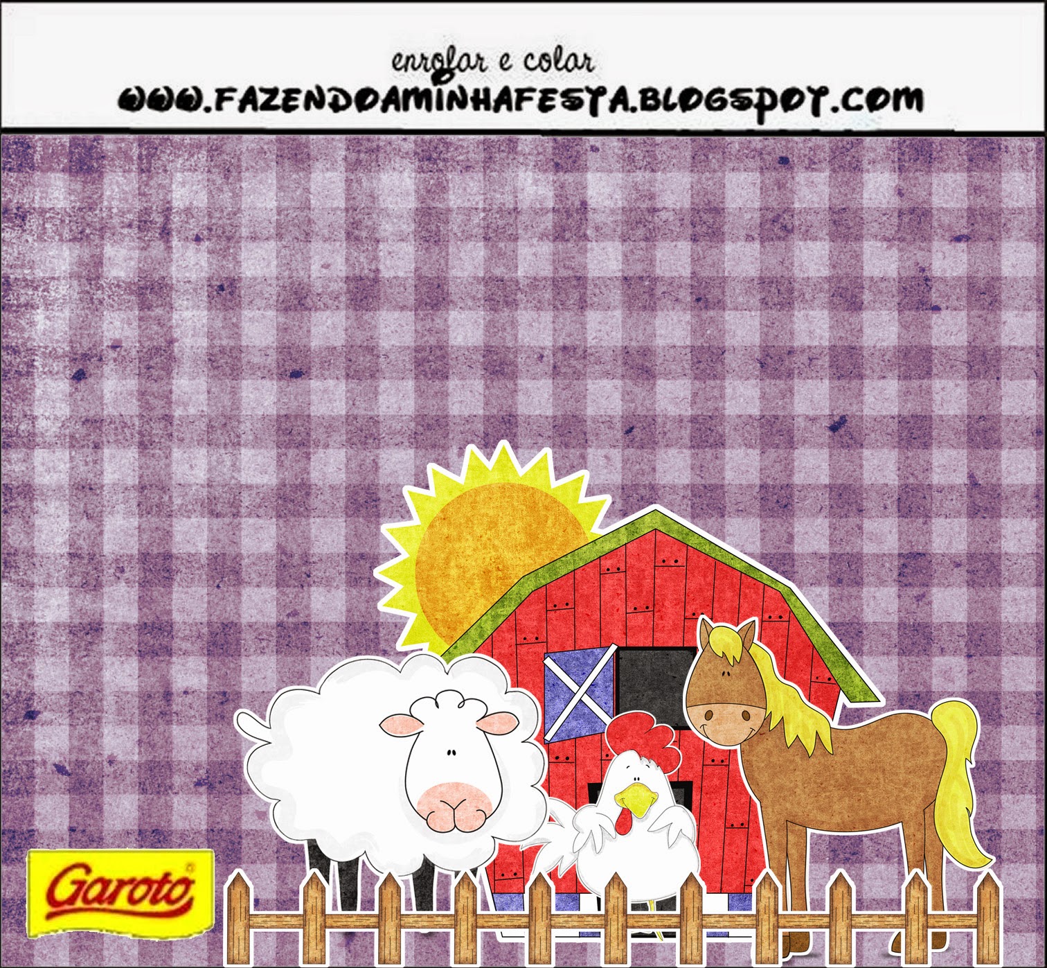 La Granja con Fondo Morado: Etiquetas para Candy Bar para Imprimir Gratis. La Granja con Fondo Morado: Etiquetas para Candy Bar para Imprimir Gratis.