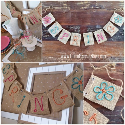 Make It Burlap & Grommet Spring Bunting Left on Peninsula Road