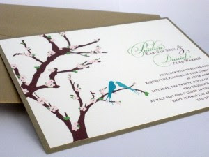 love bird wedding invitations
