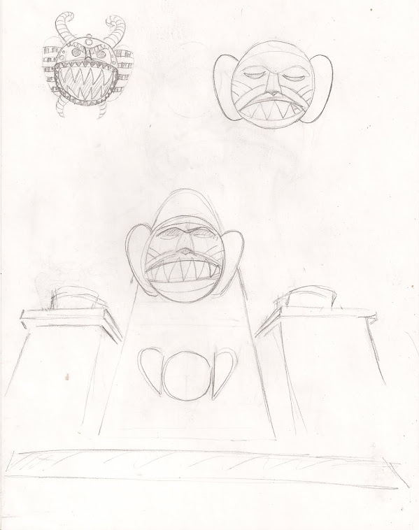 croquis masque de grosse mouche