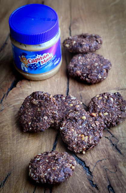 Cookies de chocolate y crema de cacahuete