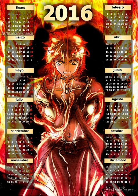 calendario 2016 anime magi