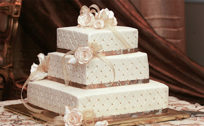 square rustic wedding cakes