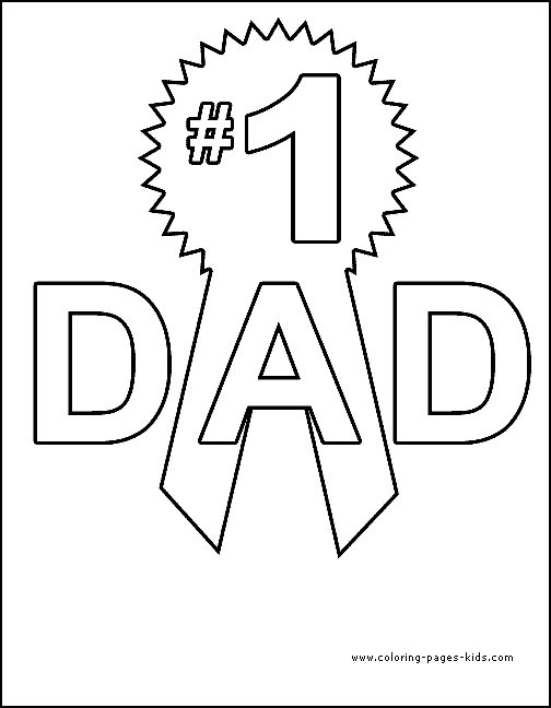 Charter Number 1 for Fathers Day Coloring Pages