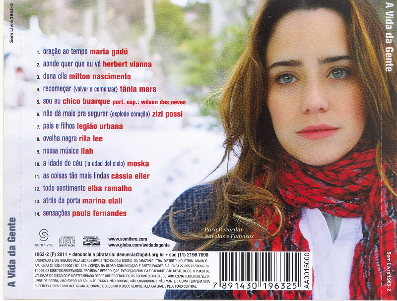 Recordar Capas das Trilhas de Novelas e Minissérie A Vida Da Gente