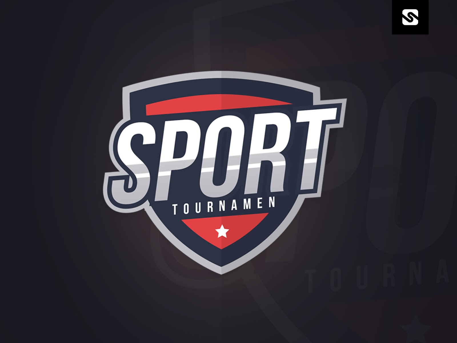 Free Download Simple Sport / Basketball logo Design Template. PSD File