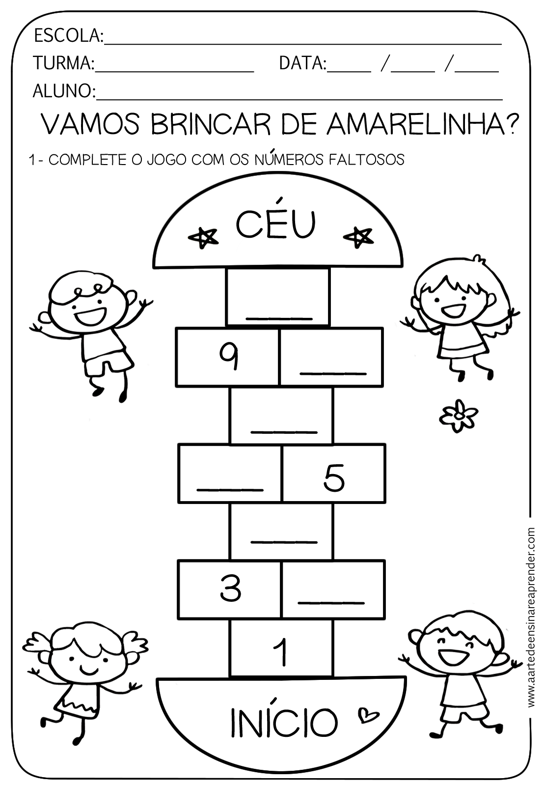 Amarelinha- Historia da Educacao - Didática