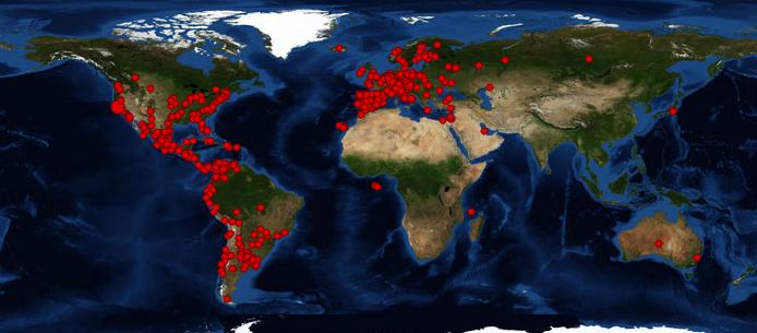 Conlapoesíaenlaboca en el MUNDO: 731 localizaciones, 62 países. GRACIAS A TODOS !