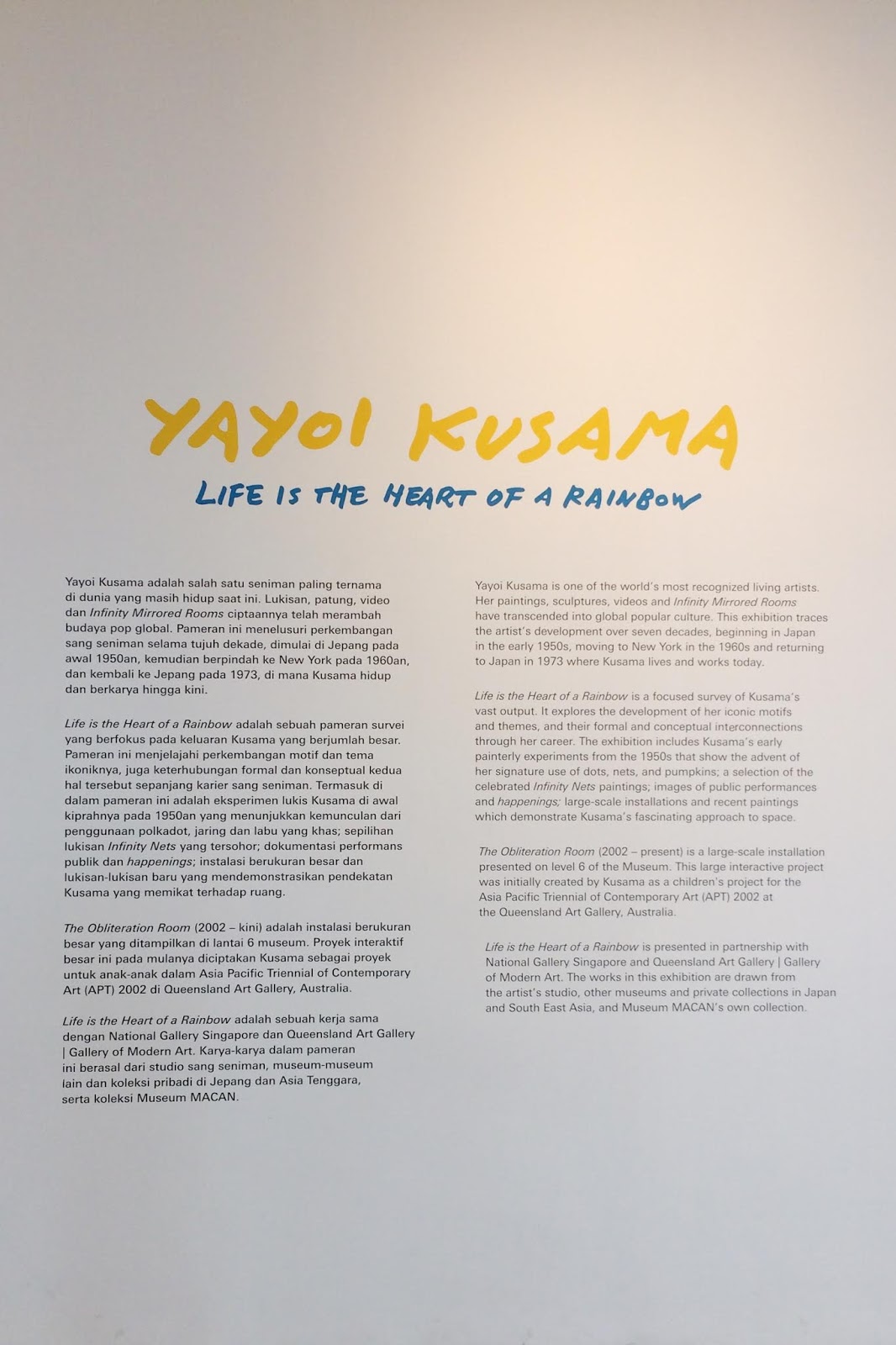 Jani Journey Journal Jakarta Museum Macan X Yayoi Kusama