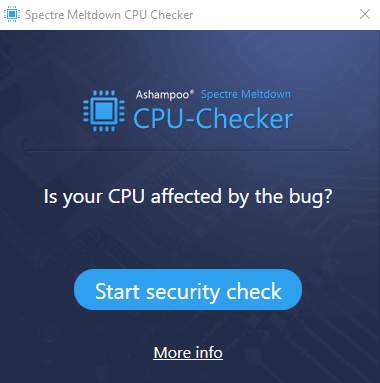 How to Use Ashampoo Spectre Meltdown CPU Checker to Check Vulnerability