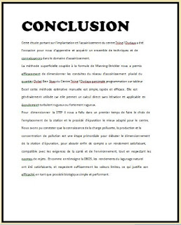 Conclusion rapport de stage , introduction, remerciement et conclusion de PFE - Exemples
