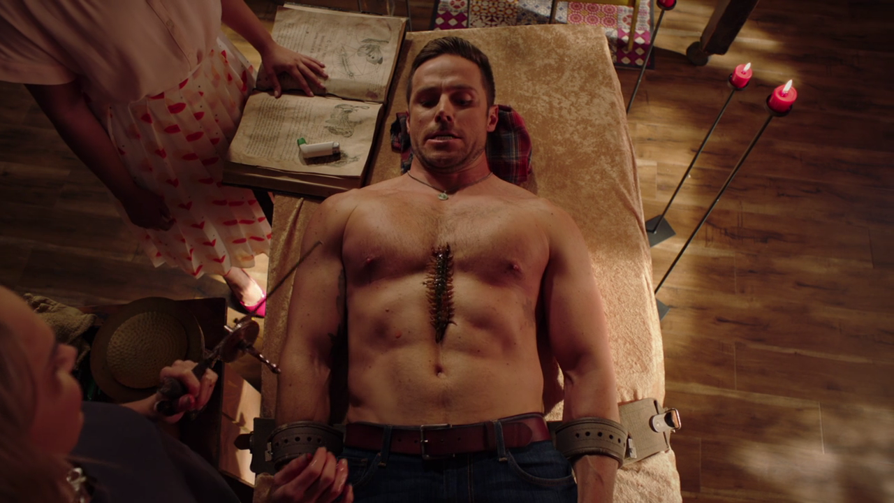 Dylan Bruce on Midnight, Texas (2018) .