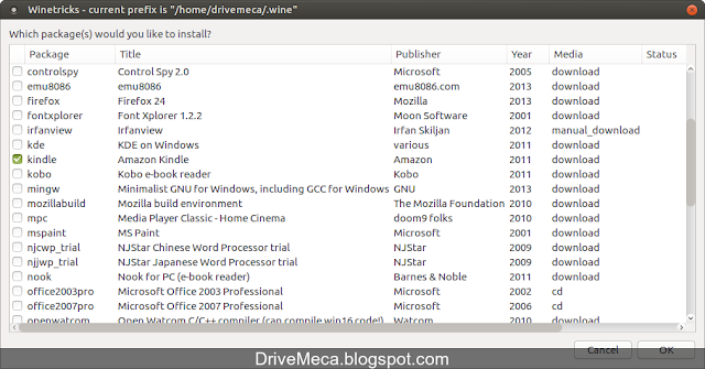 DriveMeca instalando Wine en Linux Ubuntu