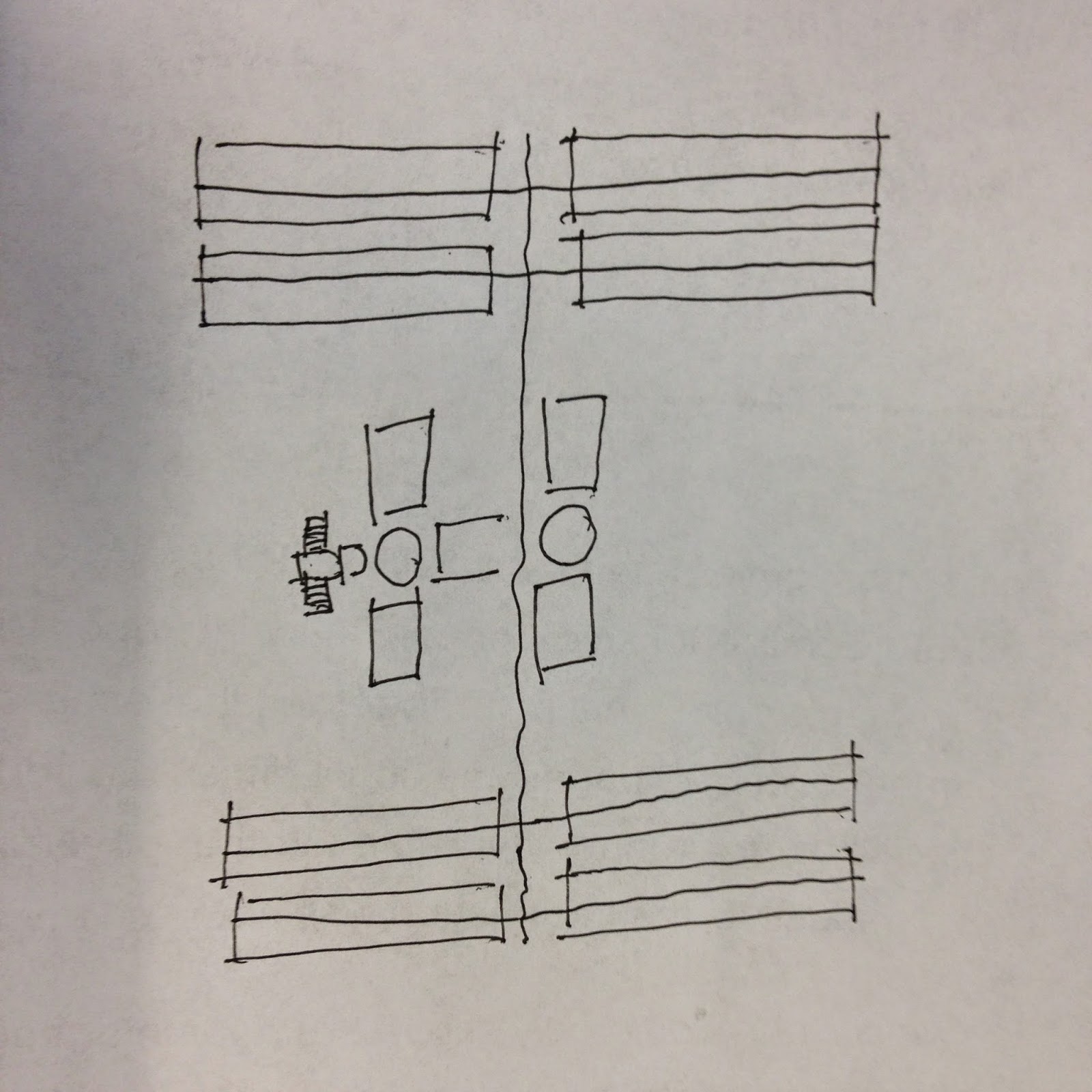 international space station drawing simple