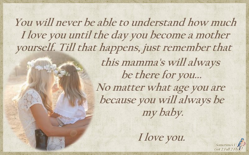 Sometimes U Got 2 Fall 2 Fly: Always My Baby