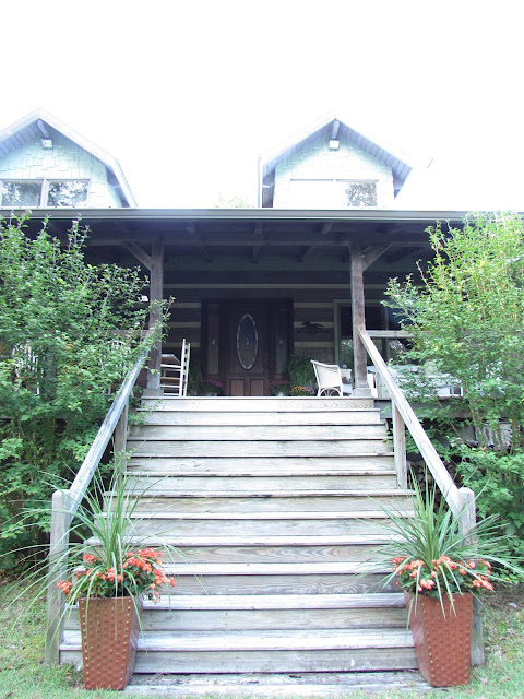 Fall Home Tour | Hood Creek Log Cabin Log Cabin Porch
