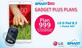 Smart added LG G Pad 8.3 tablet with free Pocket Wi-Fi on their Gadget Plus Plan Smart added LG G Pad 8.3 tablet with free Pocket Wi-Fi on their Gadget Plus Plan