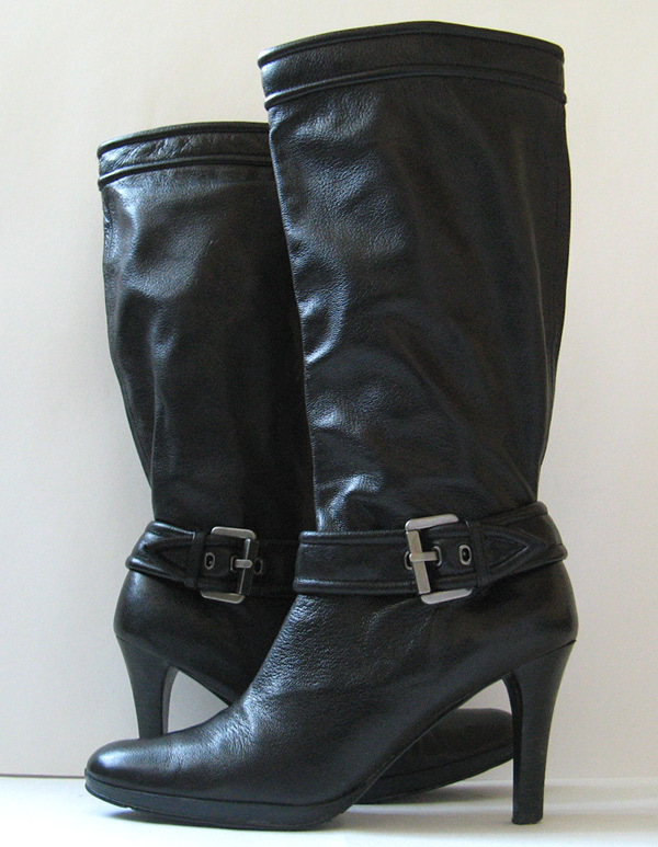 cheap tall black boots