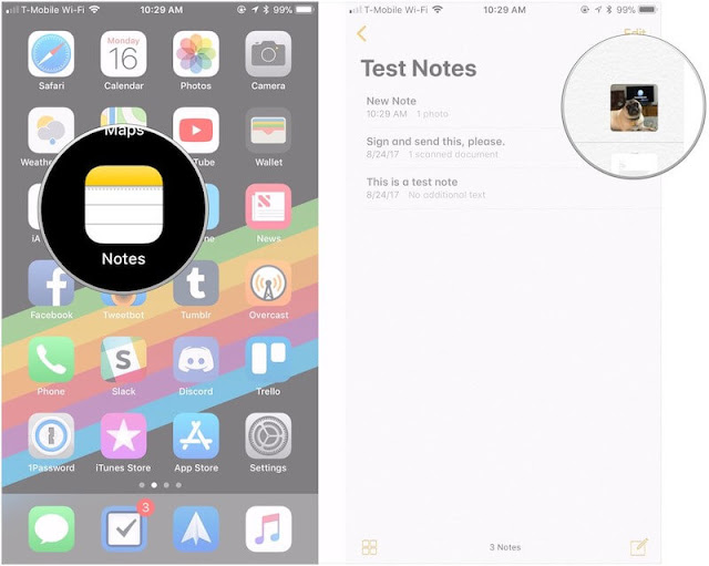كيفية حذف الصور ومقاطع الفيديو في تطبيق الملاحظات Notes في iOS 11