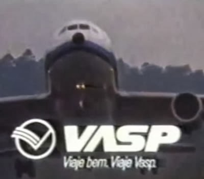 Propaganda da VASP, anos 80: Viaje bem, viaje VASP.