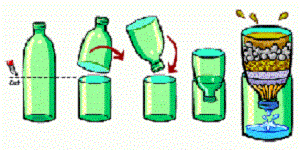 cara membuat alat penjernih air kotor menggunakan botol