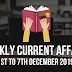 Weekly Current Affairs 1st To 7th December 2019
