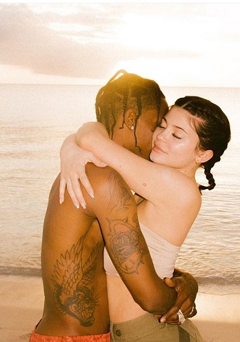 Travis Scott Embraces Kylie Jenner In Rare Couple Photo