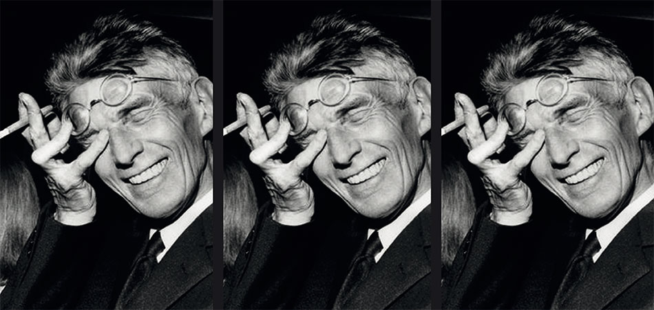 Samuel Beckett lauging - Fotografija Semjuela Beketa