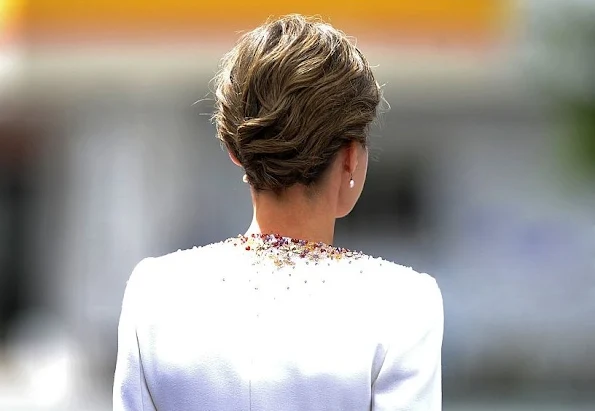 Spain's Queen Letizia delivered the national flag to the 11th National Teach Zone of the Civil Guard