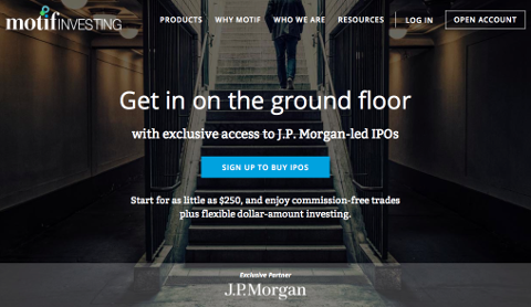 Les IPOs de J.P. Morgan sur Motif Investing