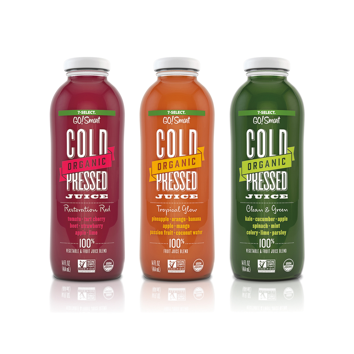 7Select GO!Smart Cold Pressed Juice Packaging Of The World