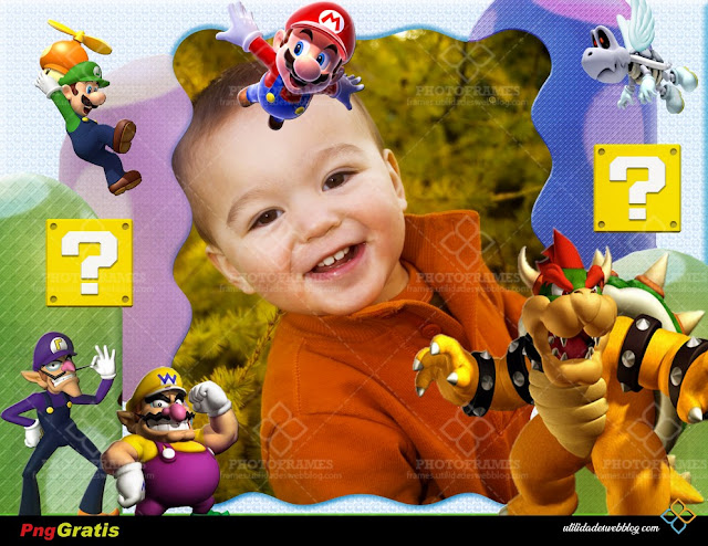 Super Mario Brothers Selfie and Birthday Frame