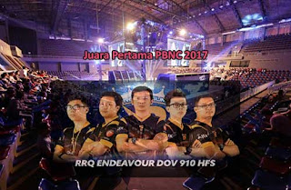 Juara Pertama PBNC 2017 Tim RRQ ENDEAVOUR DOV 910 HFS Jadi Juara Pertama (Pemenang) PBNC 2017