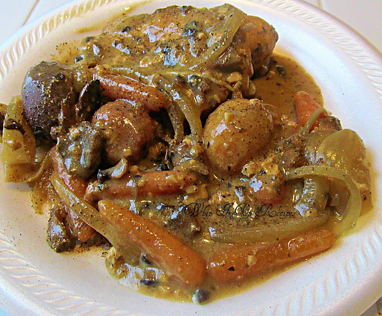 Whip It Up Recipes Slow Cooker Pork Chops With Potatoes and Mushrooms