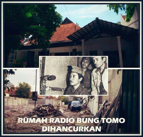 Astagfirullah, Tempat Legendaris yang Dipakai Bung Tomo Siaran 10 November 1945 Dibongkar untuk Parkiran Mall