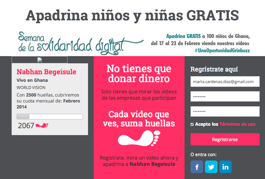 Arranca la Semana Solidaria Digital #UnaOportunidadGrinbuzz