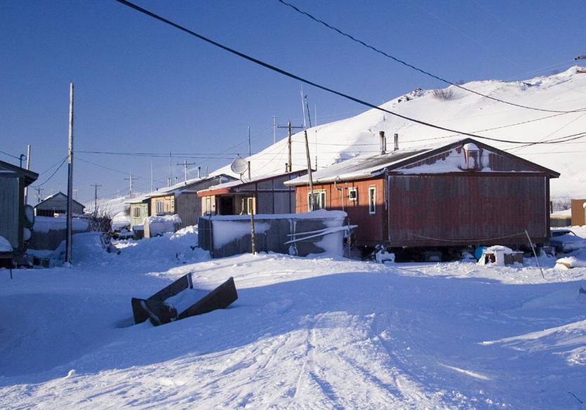 Ultima Thule Nightmute, Alaska isolation and poverty on the wet tundra.