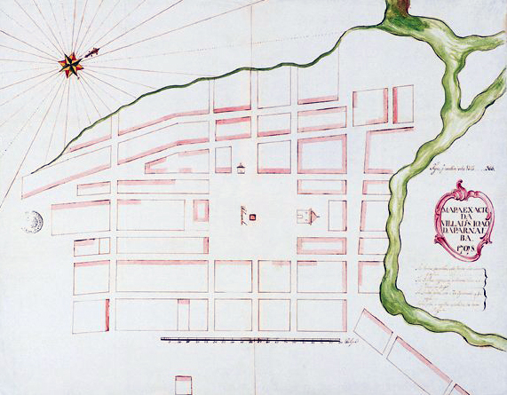 Mapa da vila de São João da Parnaíba de 1798