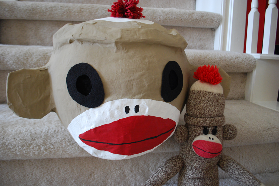 heyiloveyoutoo Paper Mache Sock Monkey