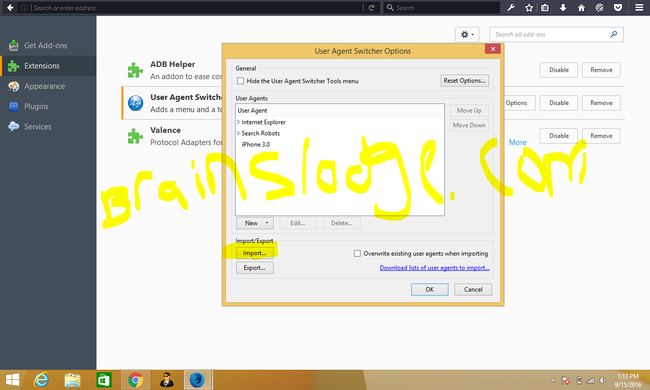 Import files from phone