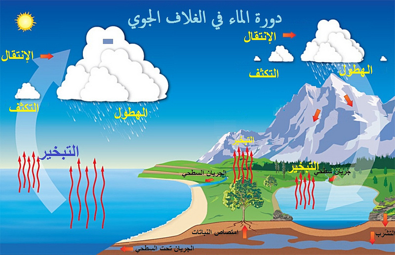 نسمي الماء عندما يكون على شكل غاز في الغلاف الجوي