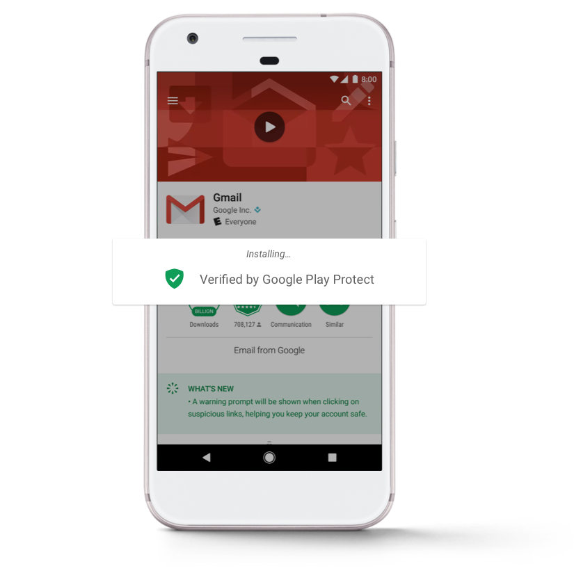 كشفت شركة جوجل عن خدمة Google Play Protect على نظامها الأندرويد