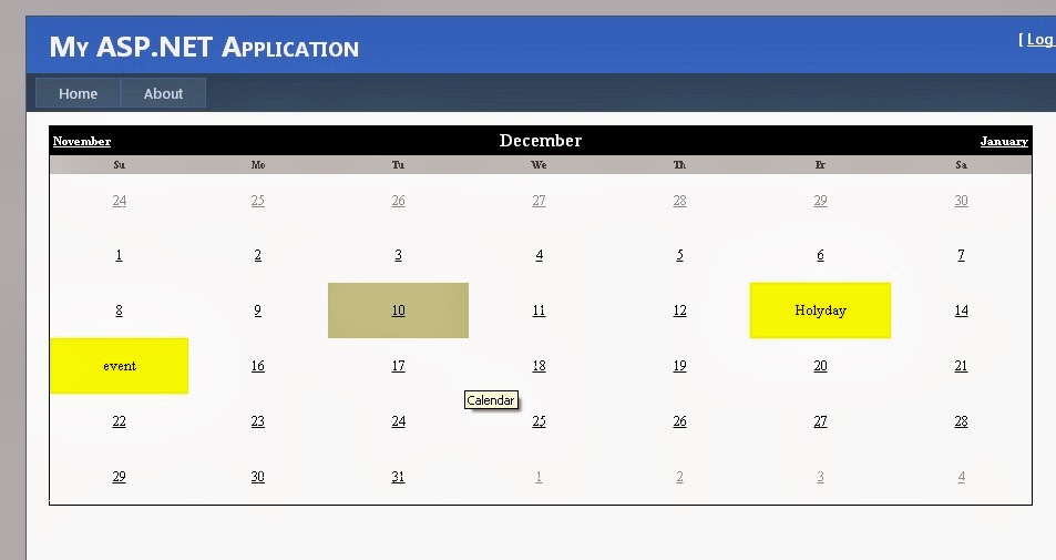 DOT NET SOLUTIONS How to create editable calender in with database